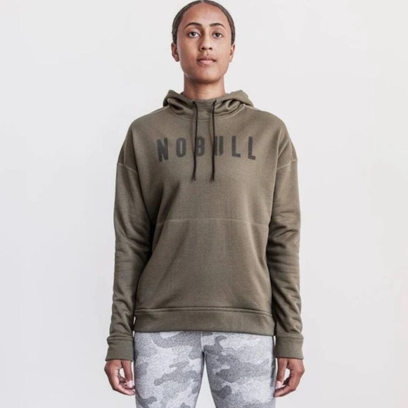 NOBULL Tops - NOBULL Women’s Army Green Hoodie with Black Logo - size Small - Brand New w/tags